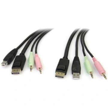 StarTech.com 1 8m 4-in-1 USB DisplayPort KVM-Switc