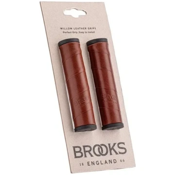 BROOKS WILLOW LEATHER GRIPS — Black BROOKS ENGLAND