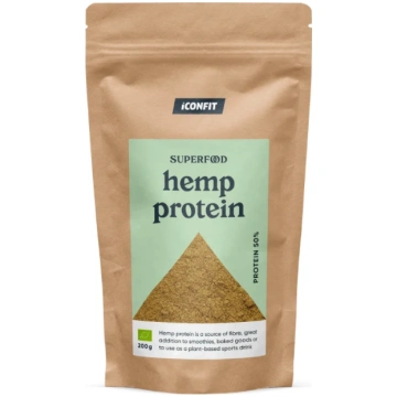 ICONFIT Organic Hemp Protein 50% pulveris, 200 g