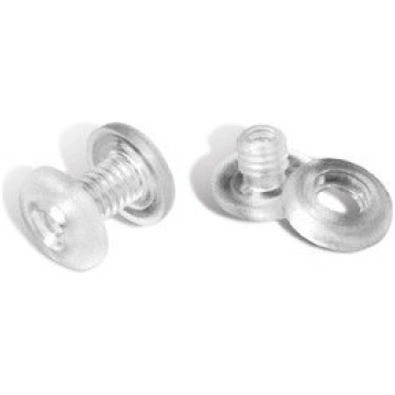 Silver plastic paper clips 3-6mm Pack of 100pcs