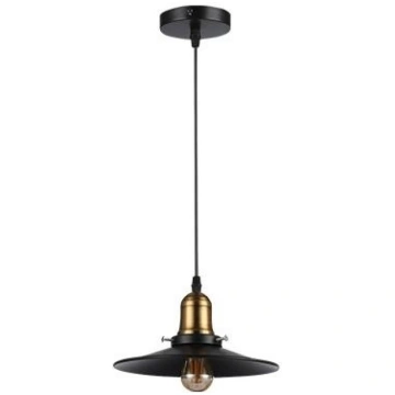E27 Loft piekaramā lampa , melna + zelts