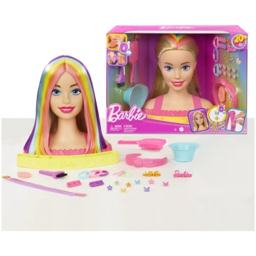 BARBIE lelle neona matu veidošanas galva gaišmate,