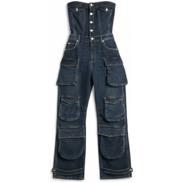 Jumpsuit Multy multipocket in denim light GDD Fash