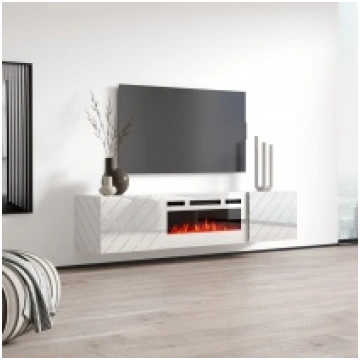LUX001 LUXE melns + elektriskais kamīns