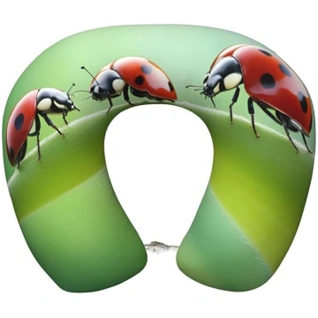 jingong Funny Ladybug Print Travel Pillow Ultimate
