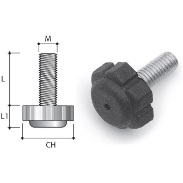 SUPPORT FURN M8X22 PI06 PNE 4PCS PI06_PNE (4772013