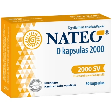 NATEO D 2000 SV, 60 kapsulas | Īpaši izdevīgi