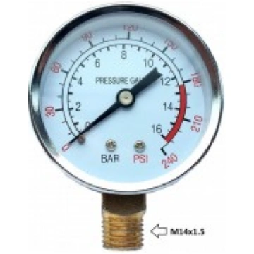 Manometrs kompresoram Ø60mm, 0-12bar. Rezerves daļ