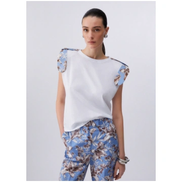 T-shirt with padded shoulders LIUJO