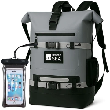 PROTEC SEA : Ūdensnecaurlaidīga mugursoma 30L Grey