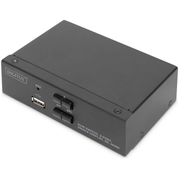 Digitus KVM Switch, 2 Port, Single Display, 4K, HD