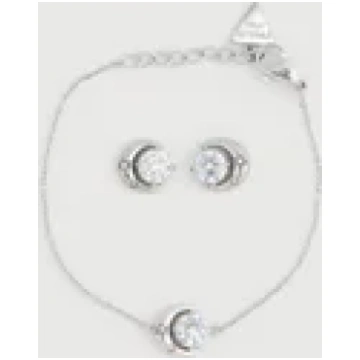 AURORA SET - Auskari - silver-coloured