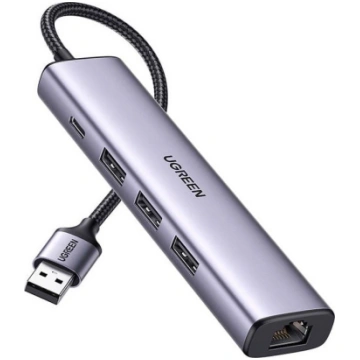 HUB USB Ugreen 1x RJ-45 1x USB-C + 3x USB-A 3.0 (U