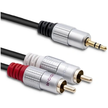 Kabelis 2xRCA Mini Jack 3.5mm QOLTEC