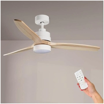 Traki balts LED griestu ventilators | 6 ātrumi | D