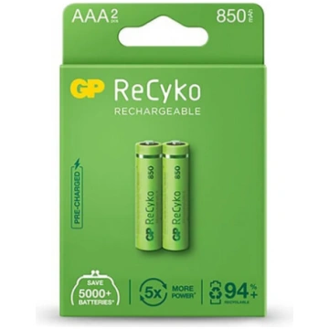 Uzlādējamās baterijas GP ReCyko NiMH AAA 850mAh EB