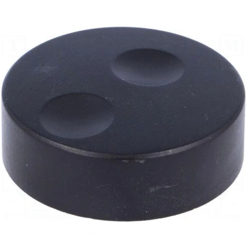 Knob | without pointer | plastic | Øshaft: 6mm | Ø