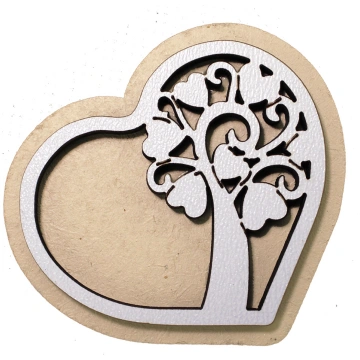 Calamita Magnete Cuore in legno Albero della Vita 