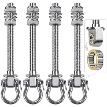 SELEWARE 4 Ceiling Hooks Wooden Beam Swing Hook Sw
