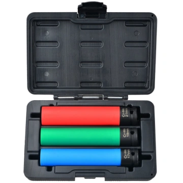 1/2" Dr. Deep impact wheel nut socket set 3pcs L=1