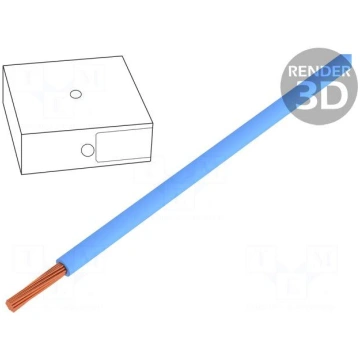 Wire | H07V-K | stranded | Cu | 16mm2 | PVC | blue