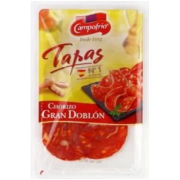 Žāvēta cūkgaļas desa Chorizo, šķēlēs, I r., 80g (4