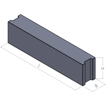 Pamatu Bloki FBS 12-4-6 garums L 1180 mm platums B