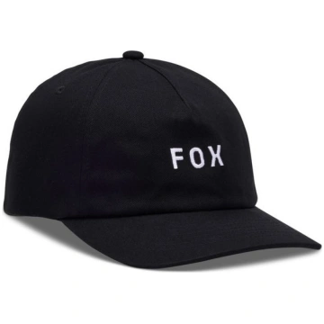 FOX WORDMARK ADJUSTABLE BLACK/WHITE CAP WITH VISOR