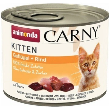 Animonda Carny Kitten - Liellopu gaļa un mājputni 