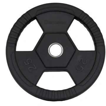 Disco olimpionico gommato ruvido tri-grip linea Di