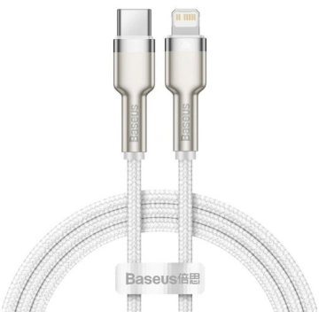 USB-C cable to Lightning Baseus Cafule, White, Pow