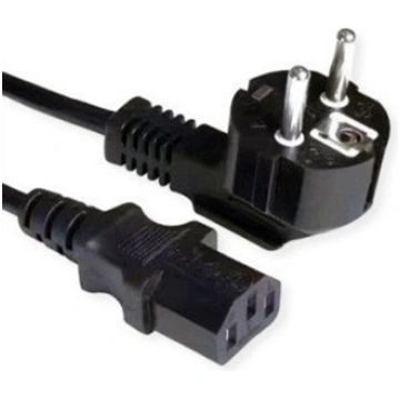 Value Power Cable, straight IEC Conncector, black,