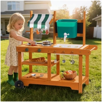 ROBOTIME Mud Kitchen āra spēļu komplekts bērniem, 