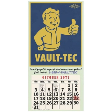 FALLOUT VAULT-TEC CALENDAR POSTER