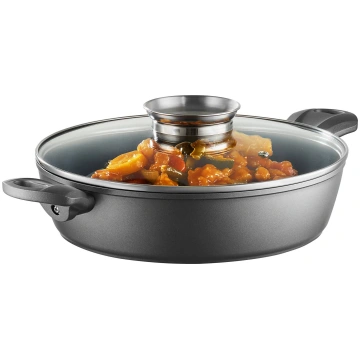 Deep Frying Pan with Qualum Ceramic Coating 28 cm 