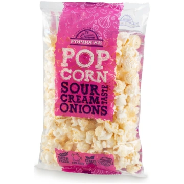 Popkorns POPHOUSE, ar krējuma un sīpolu garšu, 65g