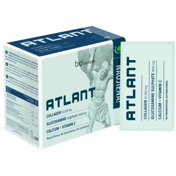 BIOFARMACIJA Atlant Glikozamīns, Kalcijs + C Vitam