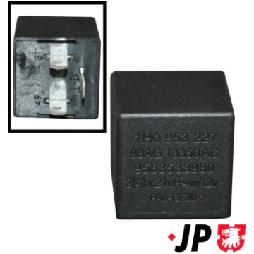 Relay for indicator and hazard warning light, 12 V
