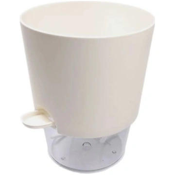Self-watering Flowerpot - 14.5cm - White - With Ir