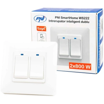 PNI SmartHome WS222 Dual Light Switch for Internet