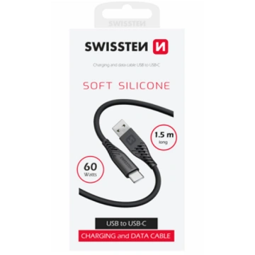 Swissten Soft Silicone Data Cable USB / USB-C / 1.