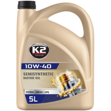 Motoreļļa K2 10W - 40, daļēji sintētiska, 5 l