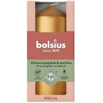 Bolsius Cylinder Candle 120x58mm Gold 37370437