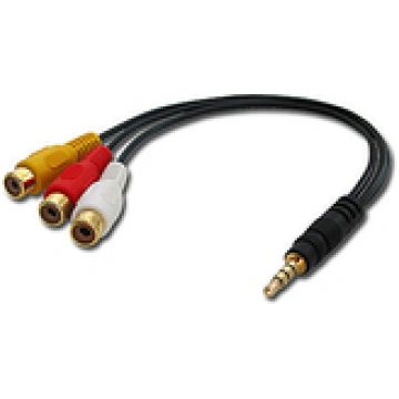LINDY AudiVideo Adapter 3.5-3xRCA Video+Audio-Ster