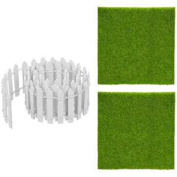 2 mākslīgā zālāja paklāji + 1 mini žoga ruļļa komp