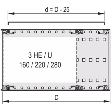 Vāciņš SCHROFF ABDECKBLECH EMC 84TE 415T 2ST — uni
