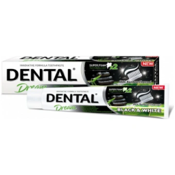 DENTAL Dream zobu pasta BLACK & WHITE, 100 ml KF00