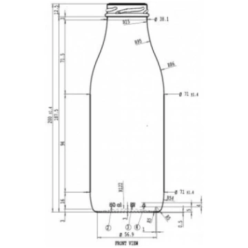 Pudele 0,5 L d-43
