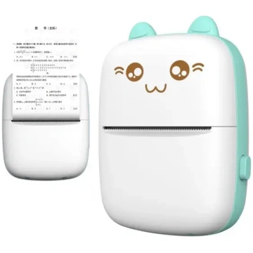 Mini kaķa termoprinteris etiķetēm Bluetooth Fun Pr