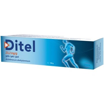 DITEL 23,2 mg/g diklofenaka gels, 100 g